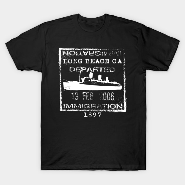 Long Beach Passport Stamp T-Shirt by KnuckleTonic